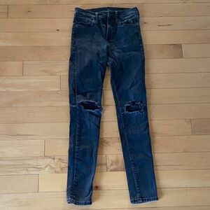 Women's Skinny Jeans in Dark Blue